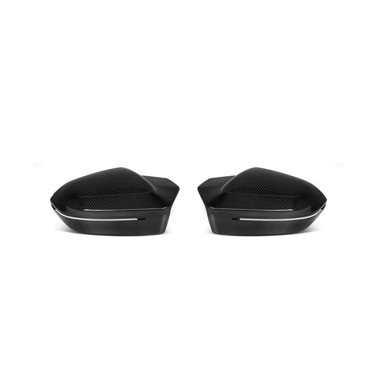 M5 Style Pre-Preg Carbon Fibre Replacement Mirror Covers for BMW G60 5 Series LHD 23-Present-Carbon Factory