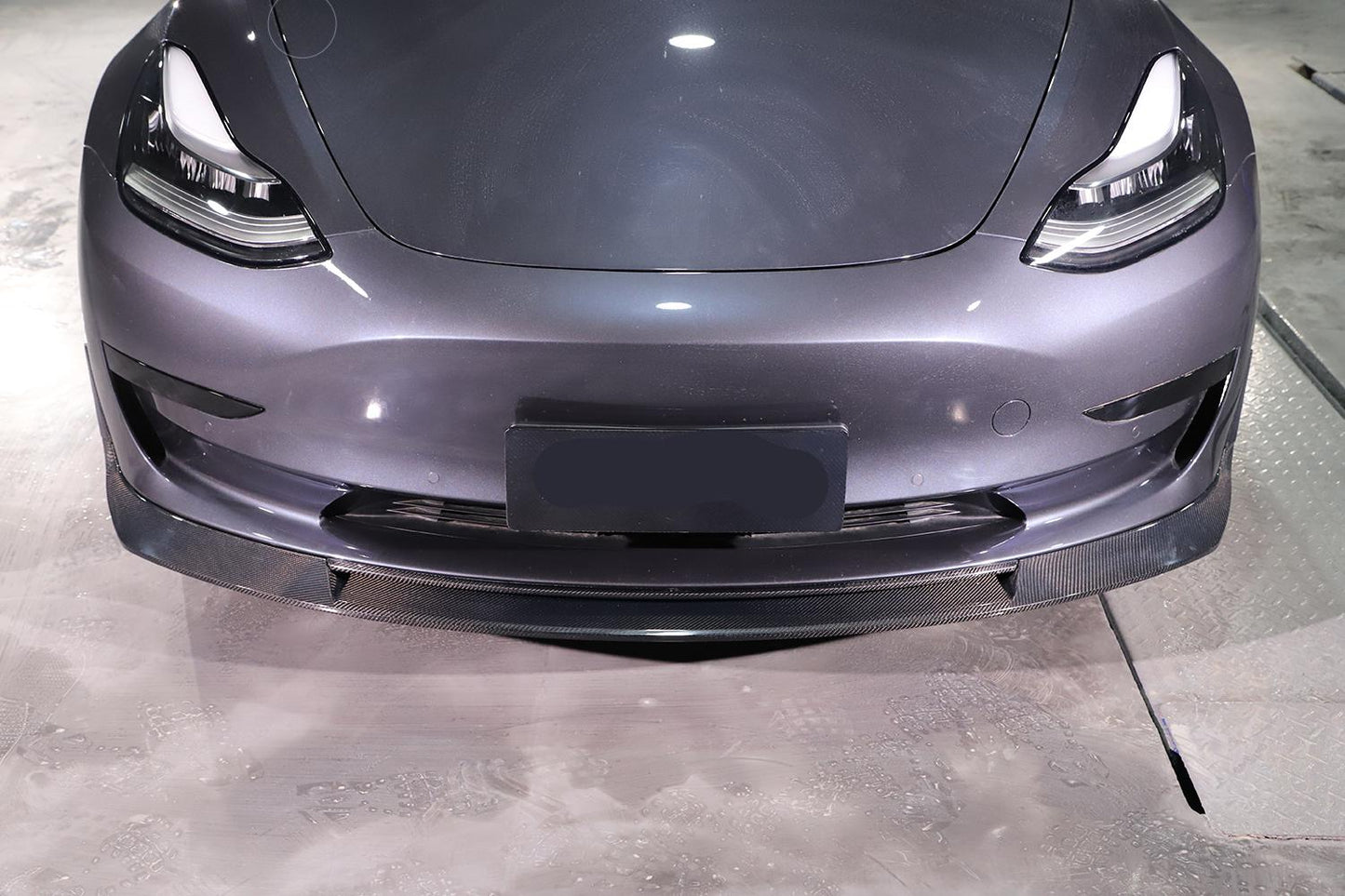 MAD Style Carbon Fibre Front Splitter for Tesla Model 3 16-23-Carbon Factory