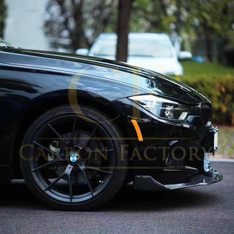 MAD Style Gloss Black Front Splitter for BMW F30 F31 3 Series M Sport 12-19-Carbon Factory