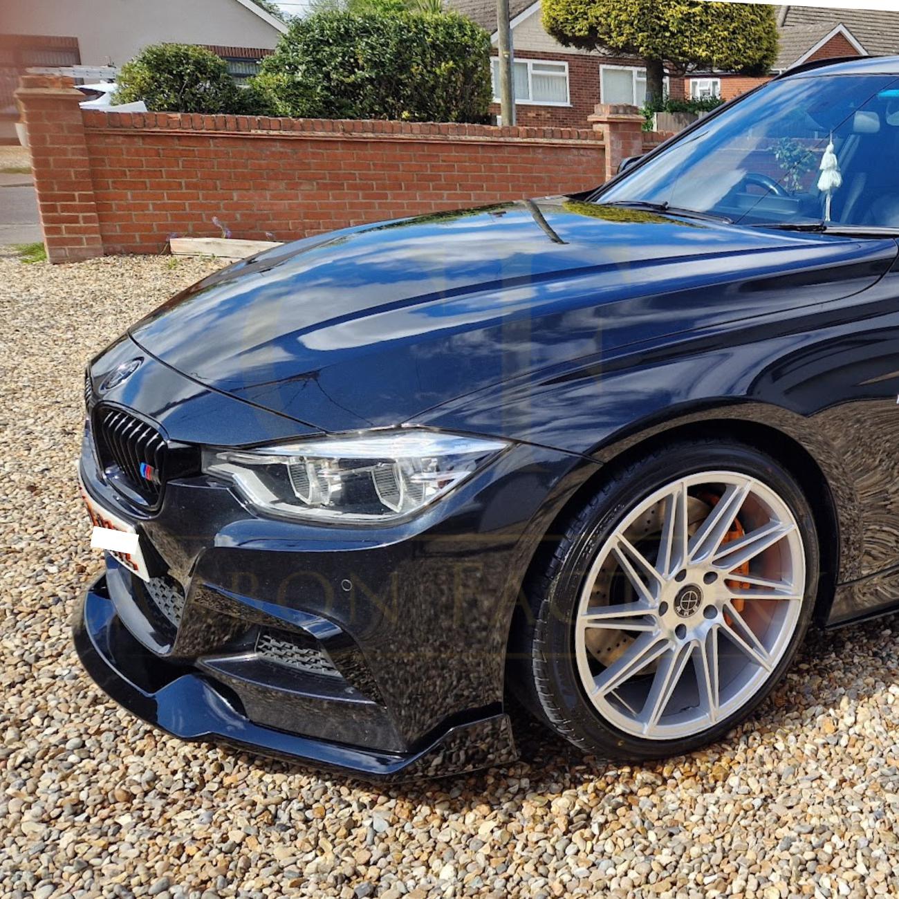 MAD Style Gloss Black Front Splitter for BMW F30 F31 3 Series M Sport 12-19-Carbon Factory