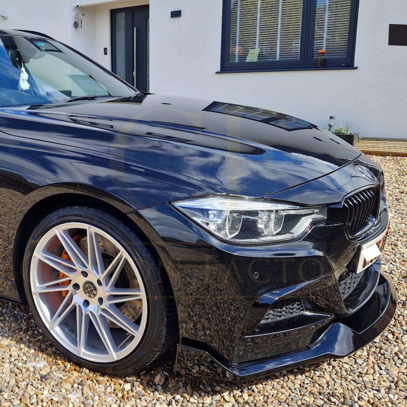 MAD Style Gloss Black Front Splitter for BMW F30 F31 3 Series M Sport 12-19-Carbon Factory
