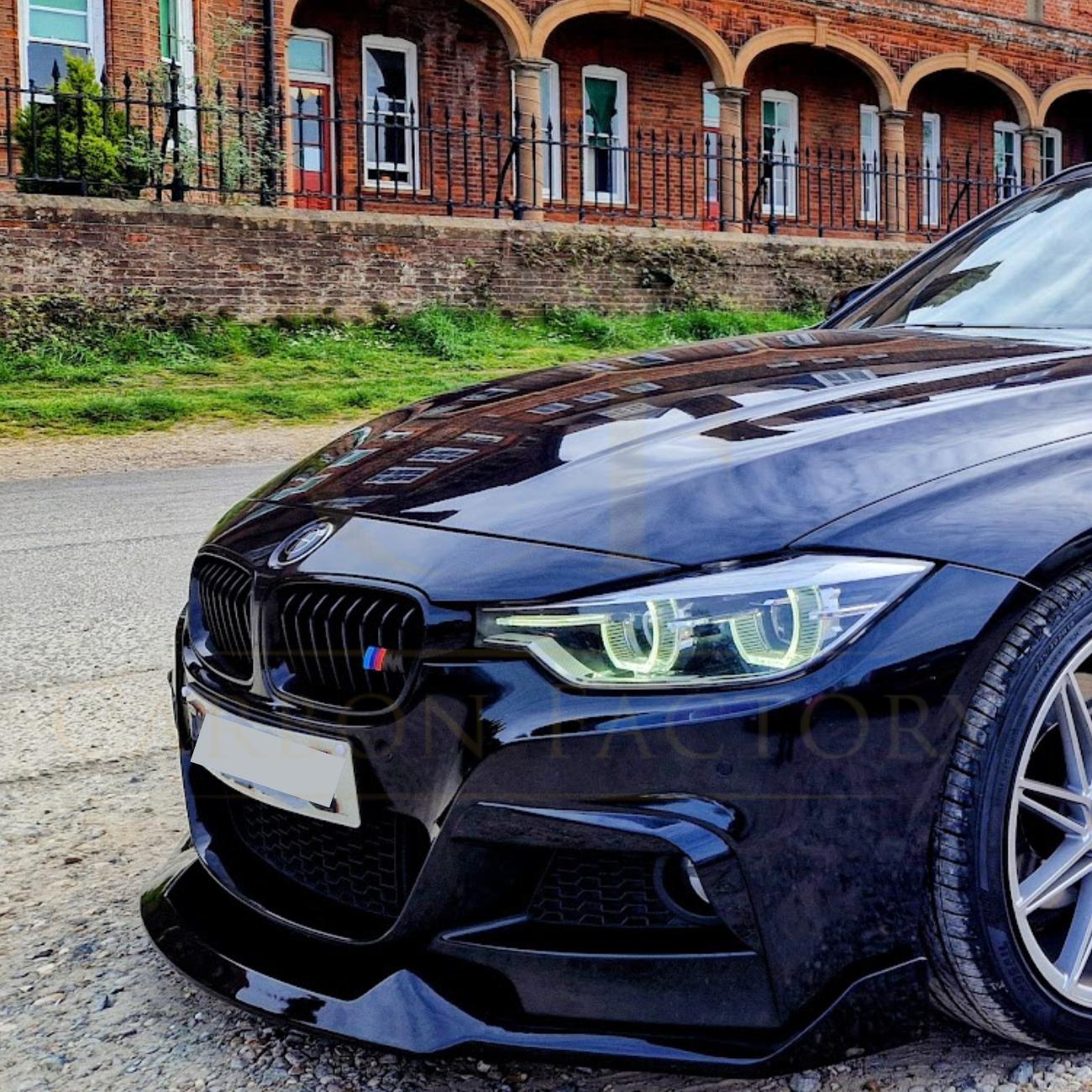 MAD Style Gloss Black Front Splitter for BMW F30 F31 3 Series M Sport 12-19-Carbon Factory
