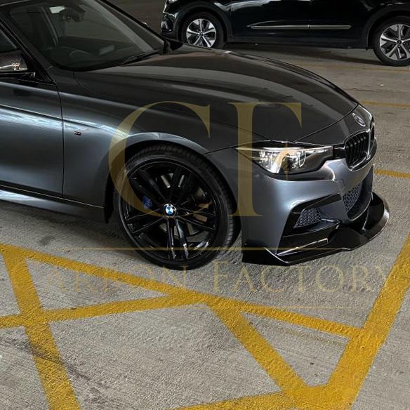 MAD Style Gloss Black Front Splitter for BMW F30 F31 3 Series M Sport 12-19-Carbon Factory