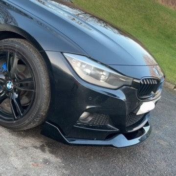 MAD Style Gloss Black Front Splitter for BMW F30 F31 3 Series M Sport 12-19-Carbon Factory