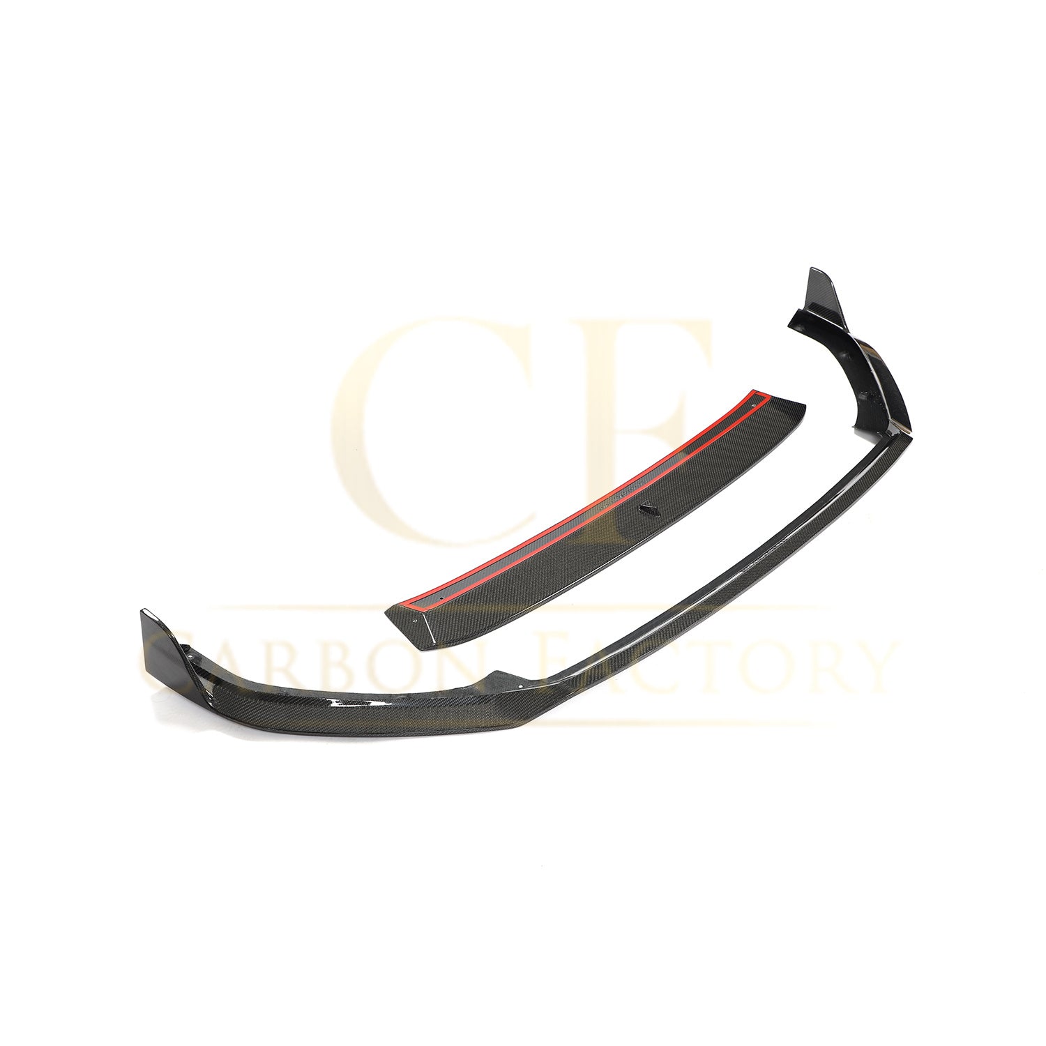 MK Style Carbon Fibre Front Splitter for VW Golf MK7.5 GTI 18-20-Carbon Factory