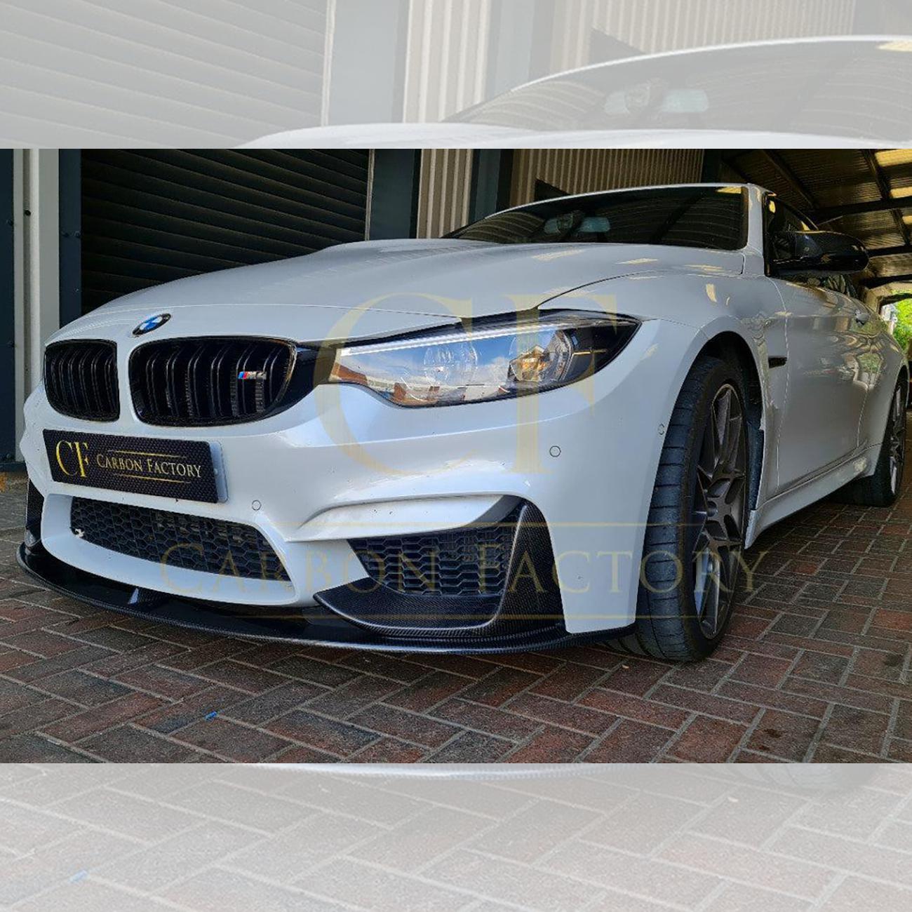 MP Style Carbon Fibre Front Splitter 3 Pieces Design for BMW F80 M3 F82 F83 M4 14-20-Carbon Factory