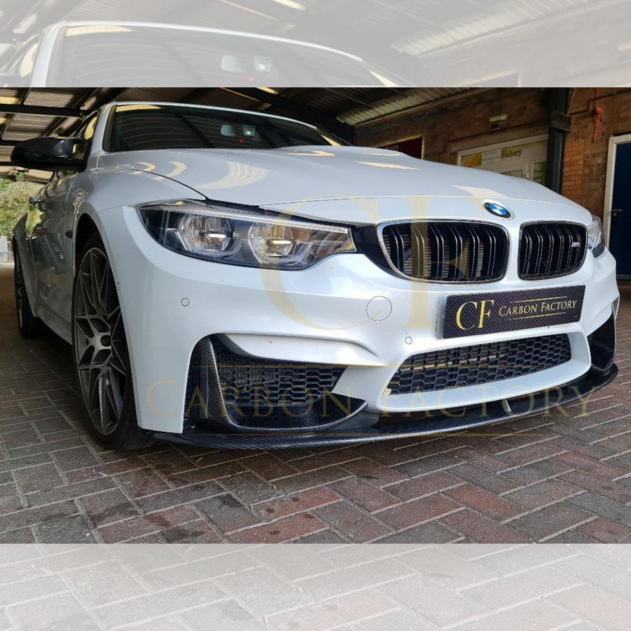 MP Style Carbon Fibre Front Splitter 3 Pieces Design for BMW F80 M3 F82 F83 M4 14-20-Carbon Factory