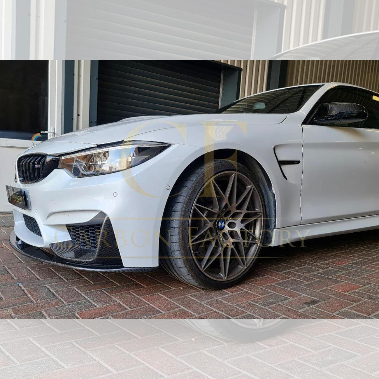 MP Style Carbon Fibre Front Splitter 3 Pieces Design for BMW F80 M3 F82 F83 M4 14-20-Carbon Factory