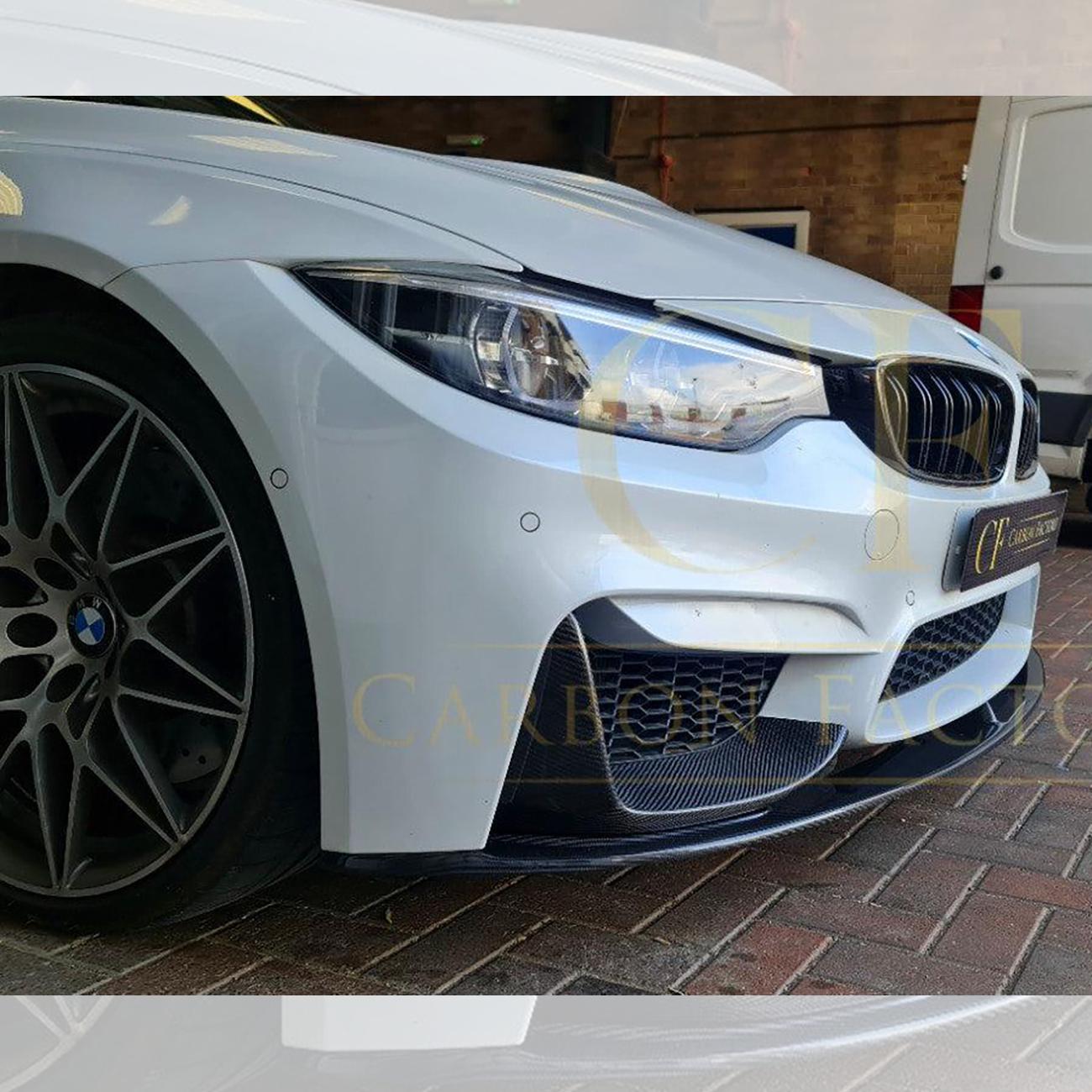 MP Style Carbon Fibre Front Splitter 3 Pieces Design for BMW F80 M3 F82 F83 M4 14-20-Carbon Factory