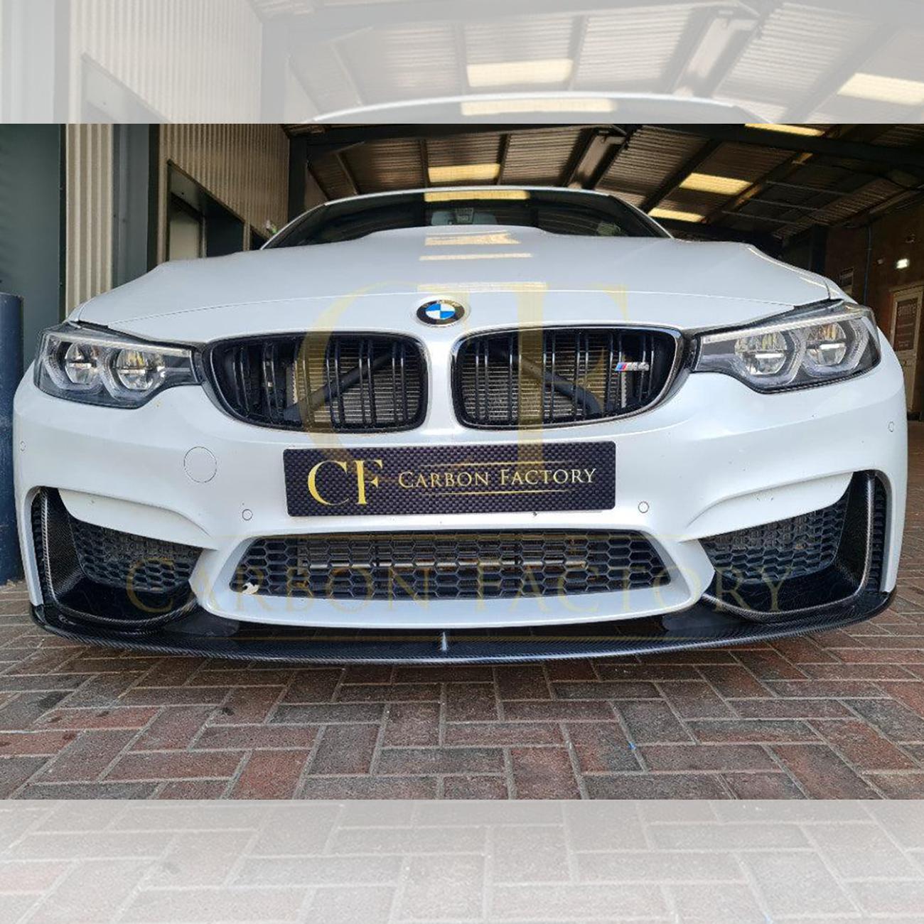 MP Style Carbon Fibre Front Splitter 3 Pieces Design for BMW F80 M3 F82 F83 M4 14-20-Carbon Factory