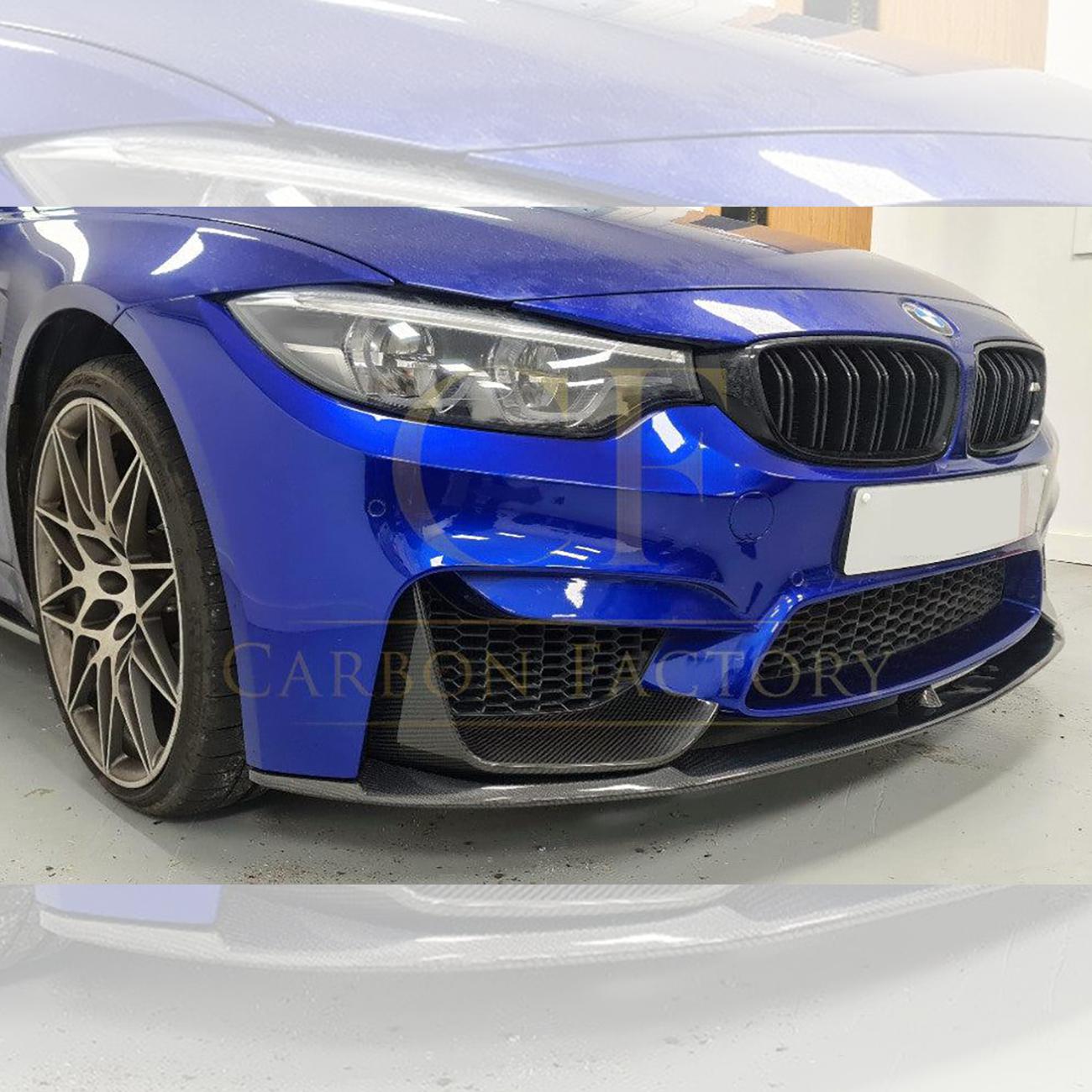 MP Style Carbon Fibre Front Splitter 3 Pieces Design for BMW F80 M3 F82 F83 M4 14-20-Carbon Factory
