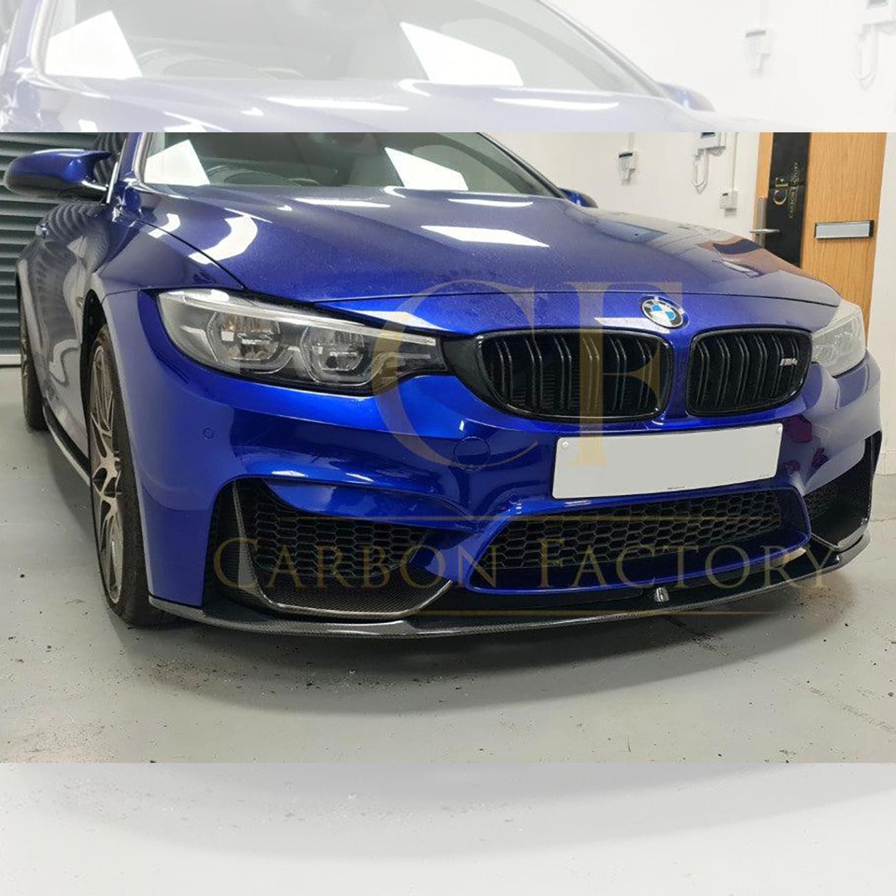 MP Style Carbon Fibre Front Splitter 3 Pieces Design for BMW F80 M3 F82 F83 M4 14-20-Carbon Factory