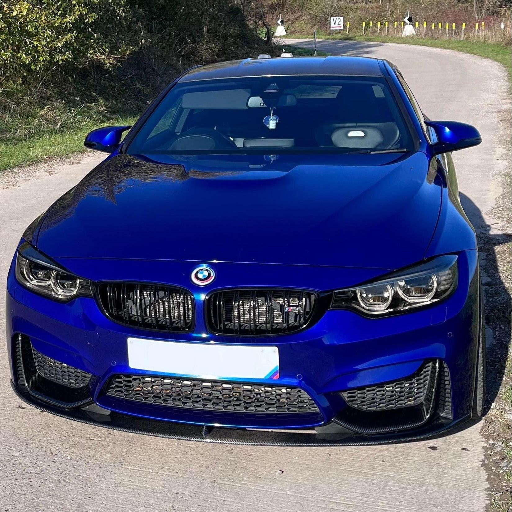 MP Style Carbon Fibre Front Splitter 3 Pieces Design for BMW F80 M3 F82 F83 M4 14-20-Carbon Factory