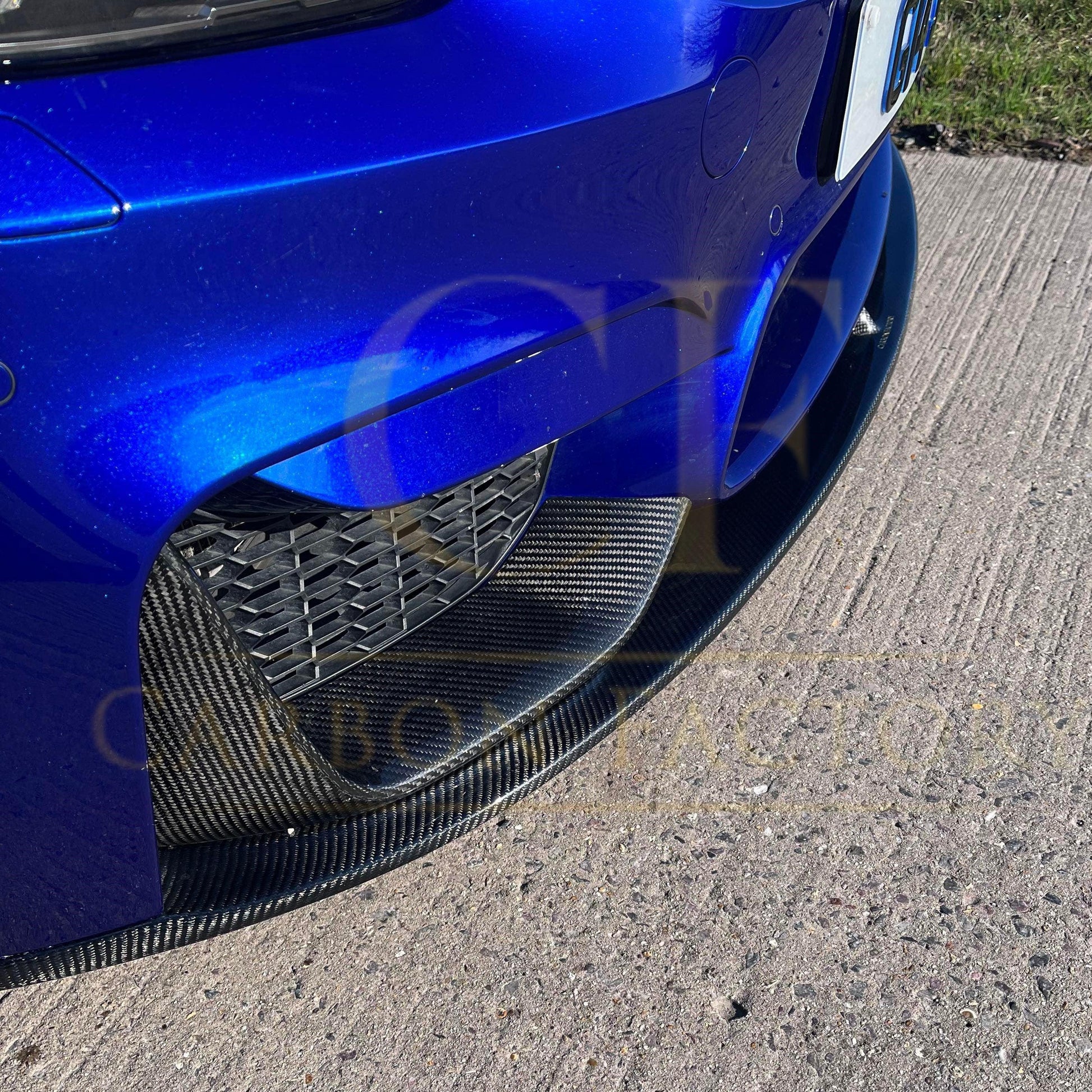 MP Style Carbon Fibre Front Splitter 3 Pieces Design for BMW F80 M3 F82 F83 M4 14-20-Carbon Factory