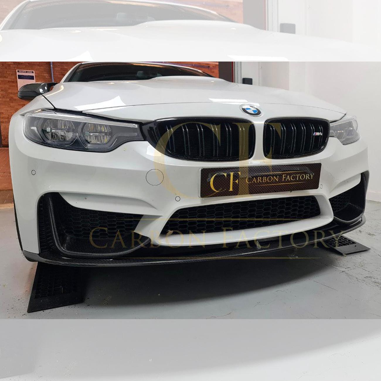 MP Style Carbon Fibre Front Splitter 3 Pieces Design for BMW F80 M3 F82 F83 M4 14-20-Carbon Factory