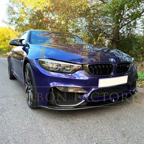 MP Style Carbon Fibre Front Splitter 3 Pieces Design for BMW F80 M3 F82 F83 M4 14-20-Carbon Factory