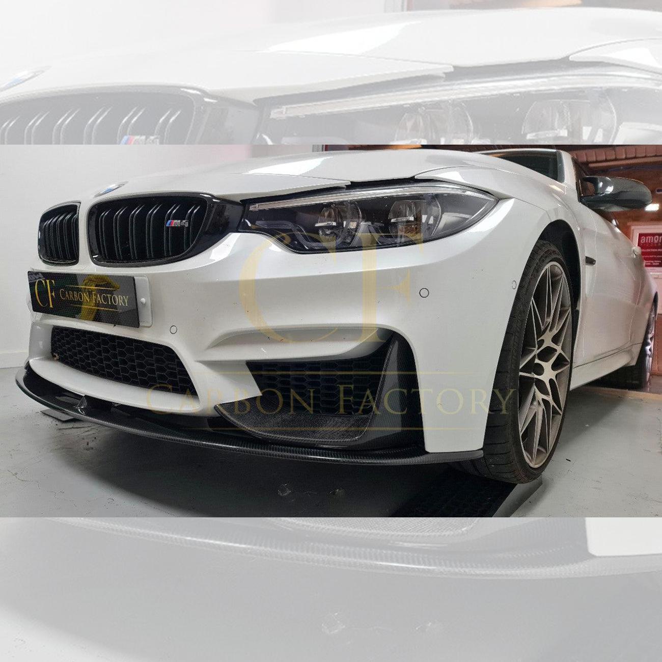 MP Style Carbon Fibre Front Splitter 3 Pieces Design for BMW F80 M3 F82 F83 M4 14-20-Carbon Factory