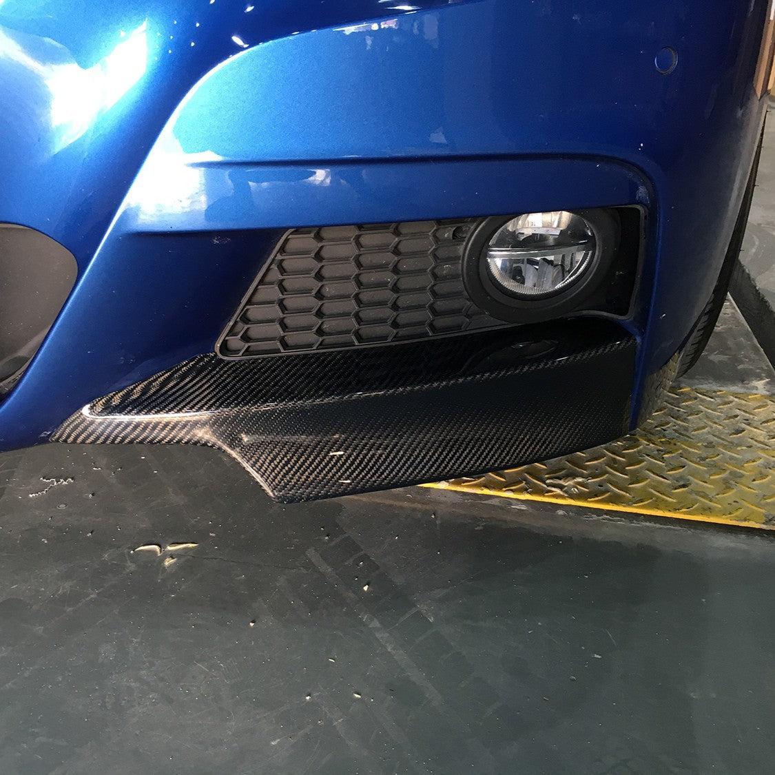 MP Style Carbon Fibre Front Splitter Covers for BMW F30 F31 3 Series M Sport 12-19-Carbon Factory