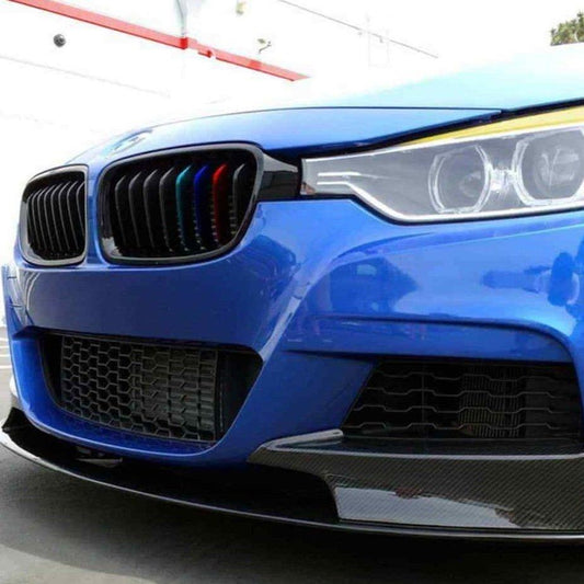 MP Style Carbon Fibre Front Splitter Covers for BMW F30 F31 3 Series M Sport 12-19-Carbon Factory