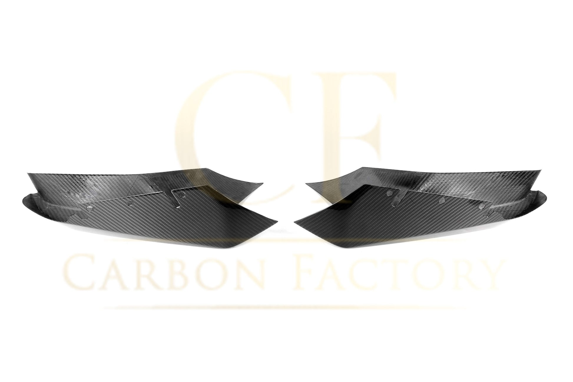 MP Style Carbon Fibre Front Splitter Covers for BMW F90 M5 Pre-LCI 17-20-Carbon Factory