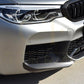 MP Style Carbon Fibre Front Splitter Covers for BMW F90 M5 Pre-LCI 17-20-Carbon Factory
