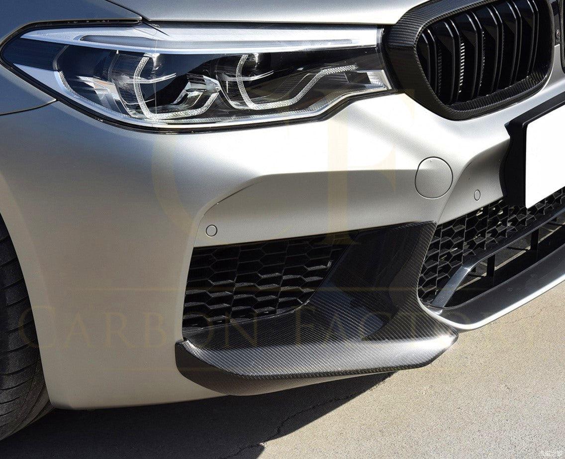 MP Style Carbon Fibre Front Splitter Covers for BMW F90 M5 Pre-LCI 17-20-Carbon Factory
