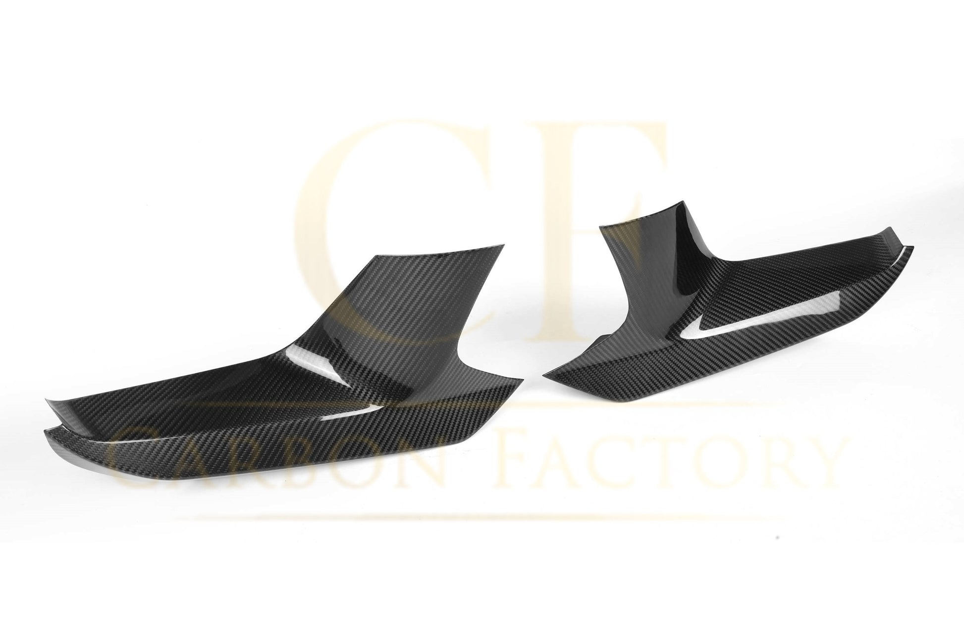 MP Style Carbon Fibre Front Splitter Covers for BMW F90 M5 Pre-LCI 17-20-Carbon Factory