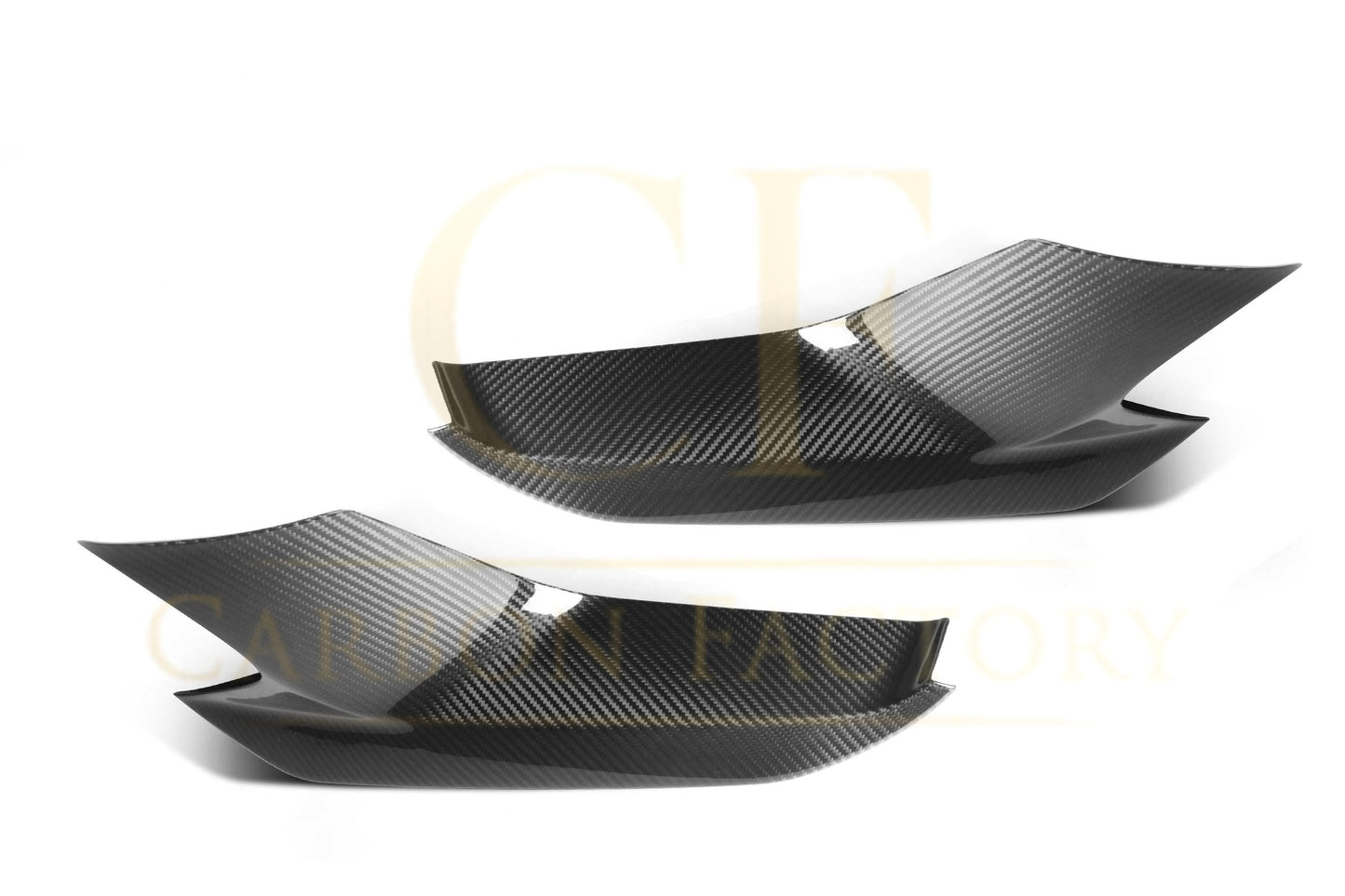 MP Style Carbon Fibre Front Splitter Covers for BMW F90 M5 Pre-LCI 17-20-Carbon Factory