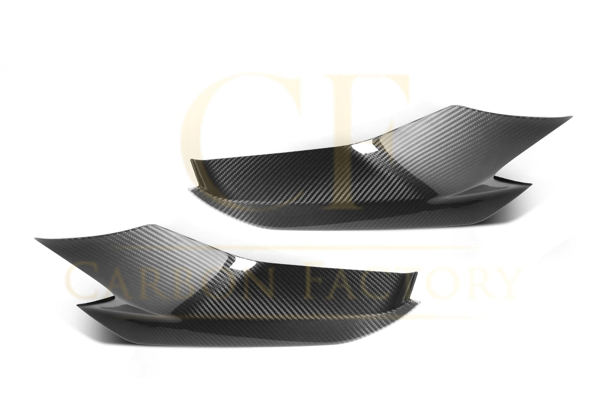 MP Style Carbon Fibre Front Splitter Covers for BMW F90 M5 Pre-LCI 17-20-Carbon Factory