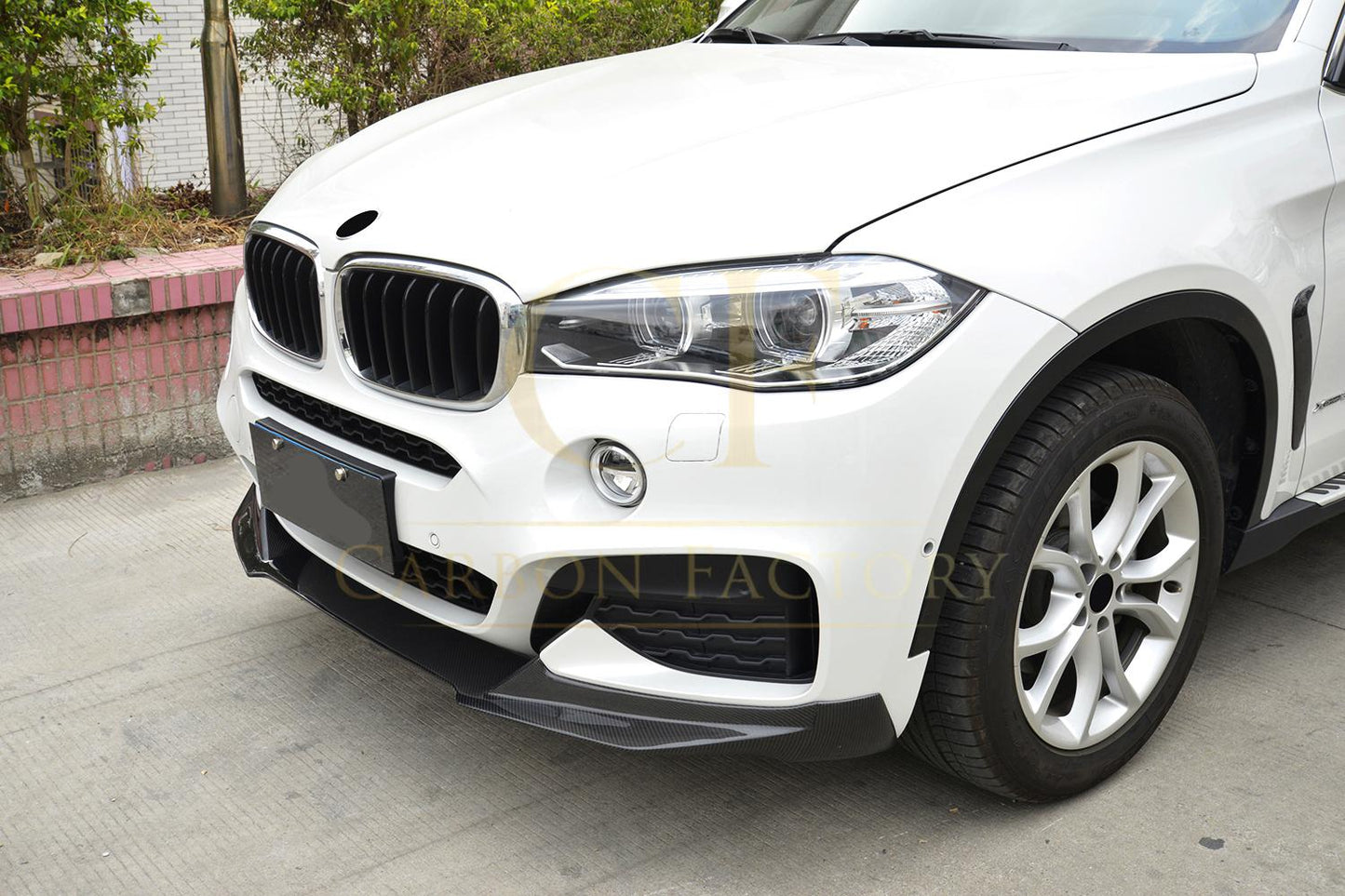 MP Style Carbon Fibre Front Splitter for BMW F16 X6 14-18-Carbon Factory