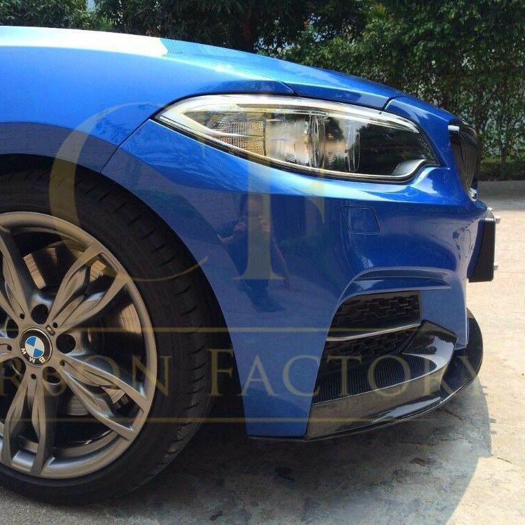 MP Style Carbon Fibre Front Splitter for BMW F22 2 Series M Sport 14-21-Carbon Factory