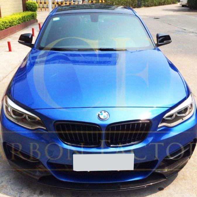 MP Style Carbon Fibre Front Splitter for BMW F22 2 Series M Sport 14-21-Carbon Factory