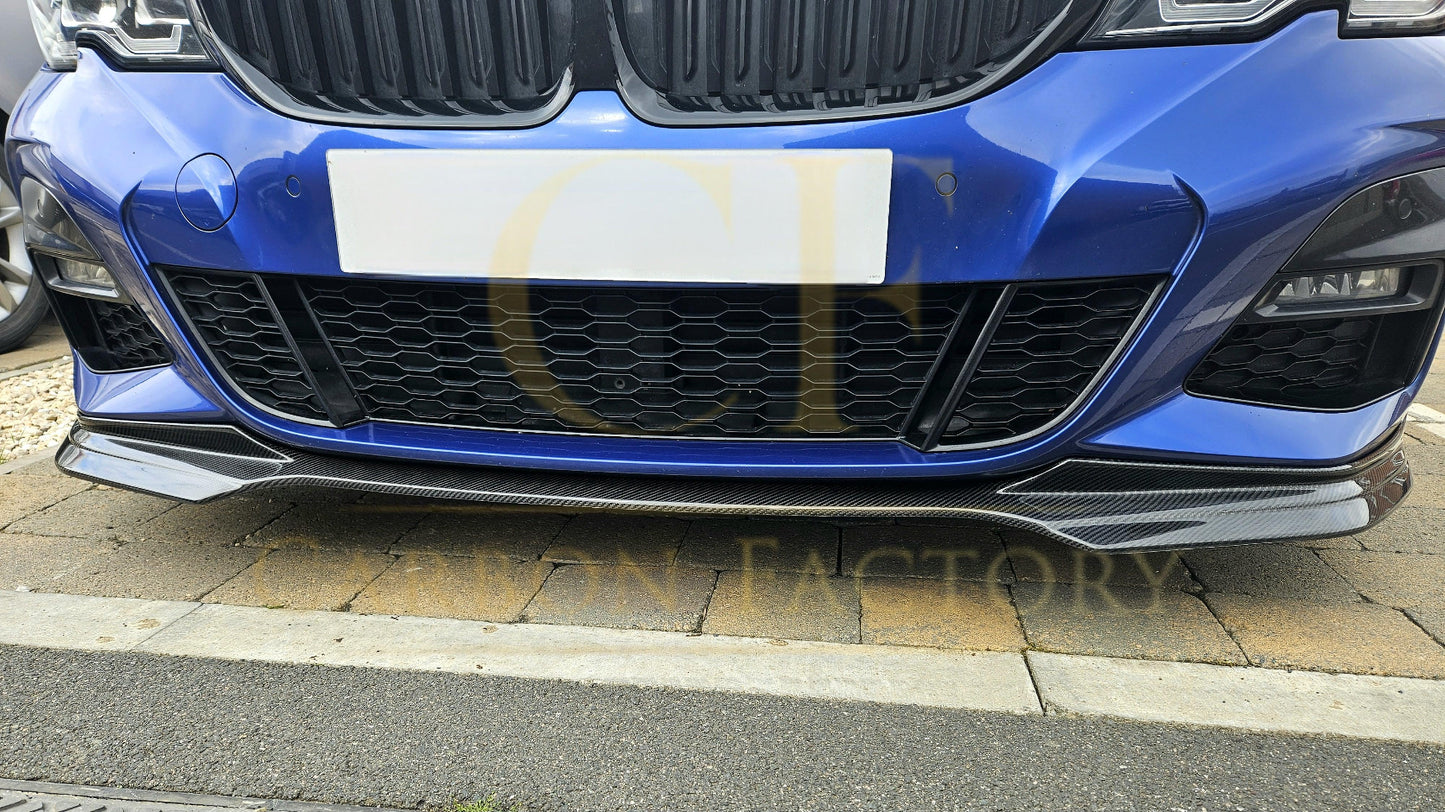 MP Style Carbon Fibre Front Splitter for BMW G20 G21 3 Series Pre-LCI M Sport 19-22-Carbon Factory