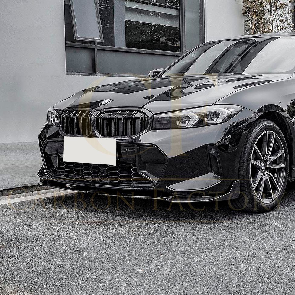 MP Style Carbon Fibre Front Splitter for BMW G20 G28 3 Series LCI M Sport 22-25-Carbon Factory
