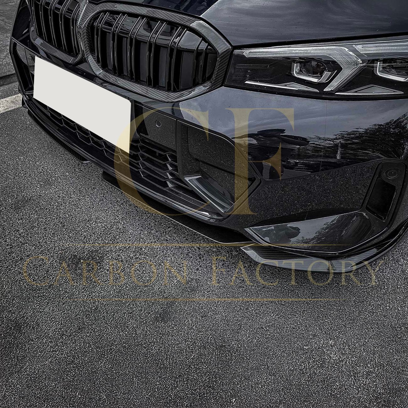 MP Style Carbon Fibre Front Splitter for BMW G20 G28 3 Series LCI M Sport 22-25-Carbon Factory