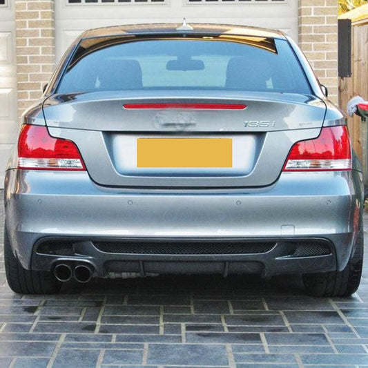 MP Style Carbon Fibre Rear Diffuser Twin Exhaust for BMW E82 E88 1 Series 04-13-Carbon Factory