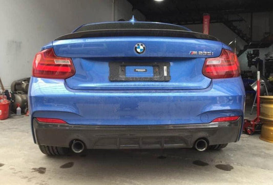 MP Style Carbon Fibre Rear Diffuser for BMW F22 2 Series M Sport 14-21-Carbon Factory
