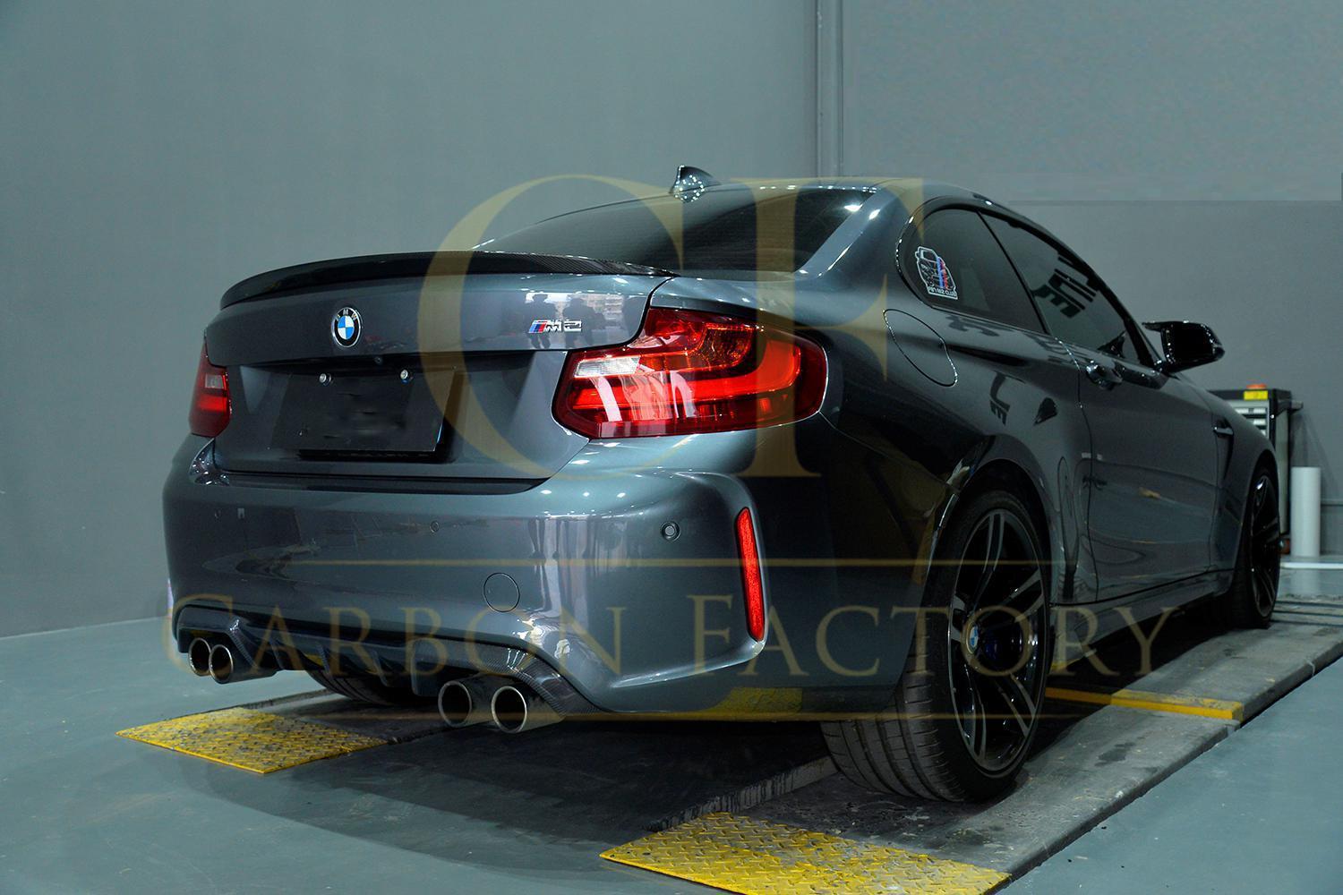 MP Style Carbon Fibre Rear Diffuser for BMW F87 M2 16-21-Carbon Factory