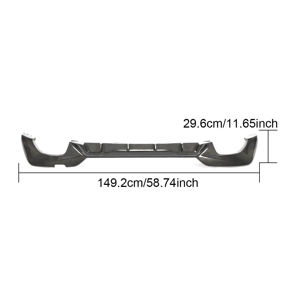 MP Style Carbon Fibre Rear Diffuser for BMW G20 3 Series M Sport 19-Present-Carbon Factory