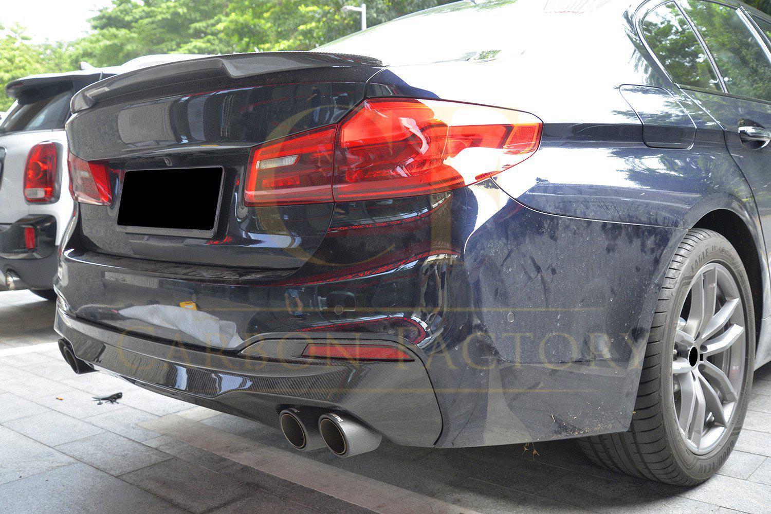 MP Style Carbon Fibre Rear Diffuser for BMW G30 G31 5 Series M Sport 17-23-Carbon Factory