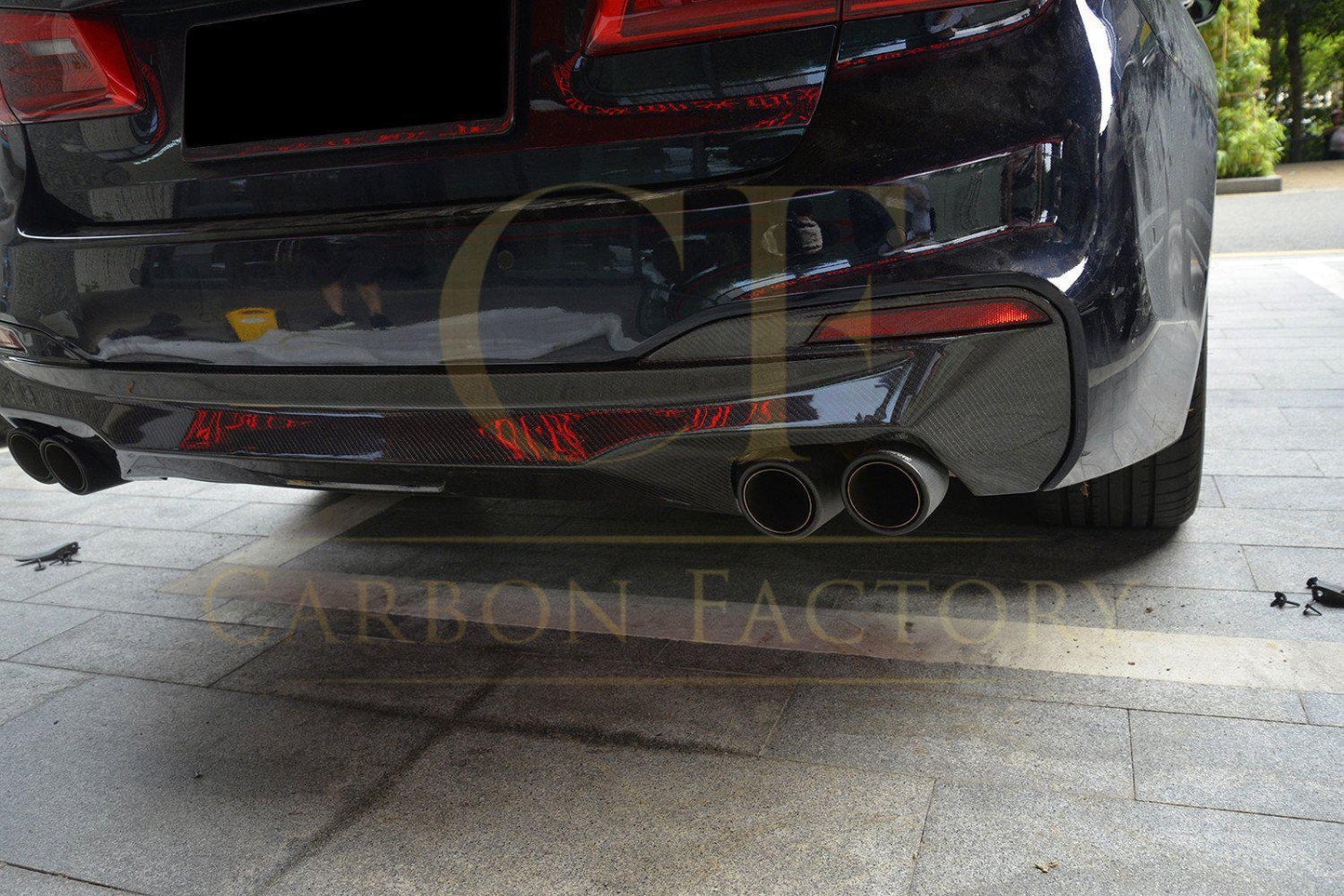 MP Style Carbon Fibre Rear Diffuser for BMW G30 G31 5 Series M Sport 17-23-Carbon Factory