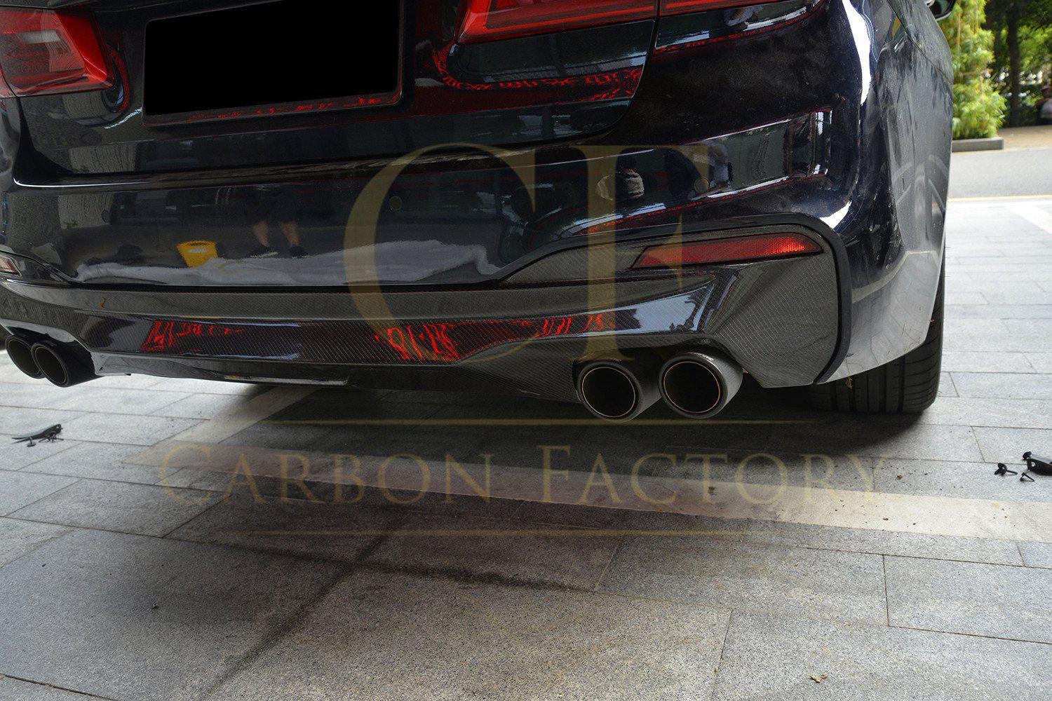 MP Style Carbon Fibre Rear Diffuser for BMW G30 G31 5 Series M Sport 17-23-Carbon Factory