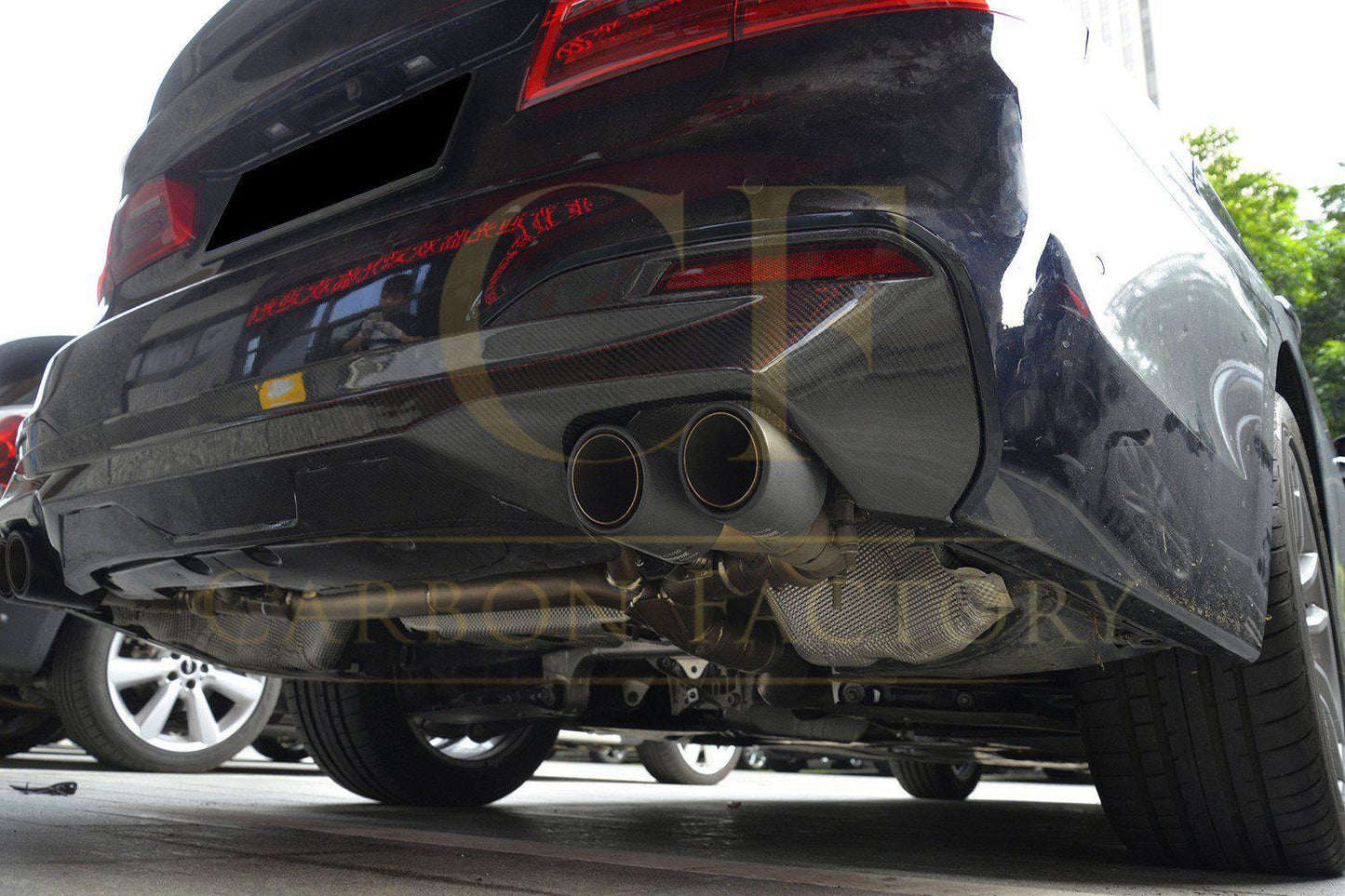 MP Style Carbon Fibre Rear Diffuser for BMW G30 G31 5 Series M Sport 17-23-Carbon Factory