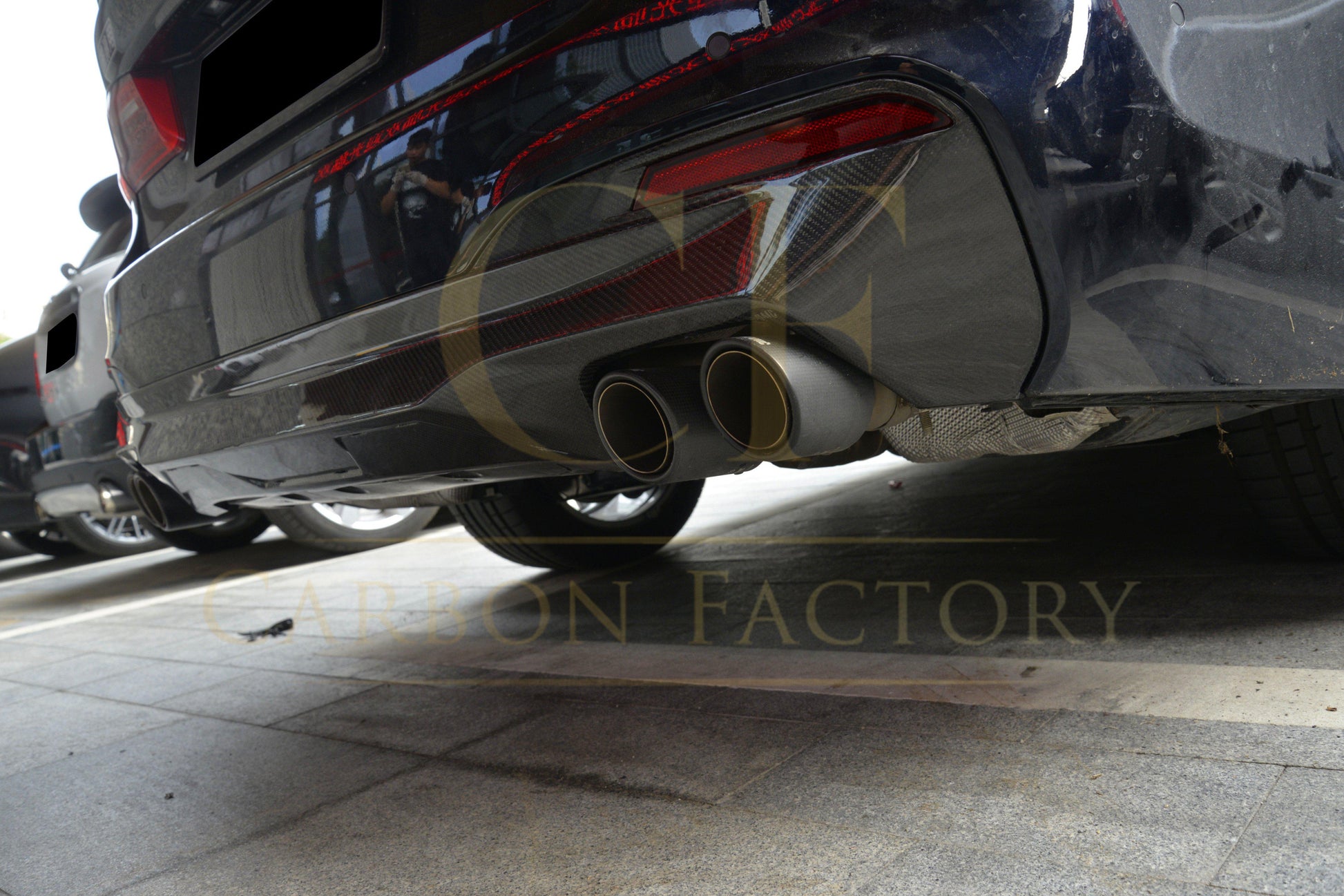 MP Style Carbon Fibre Rear Diffuser for BMW G30 G31 5 Series M Sport 17-23-Carbon Factory