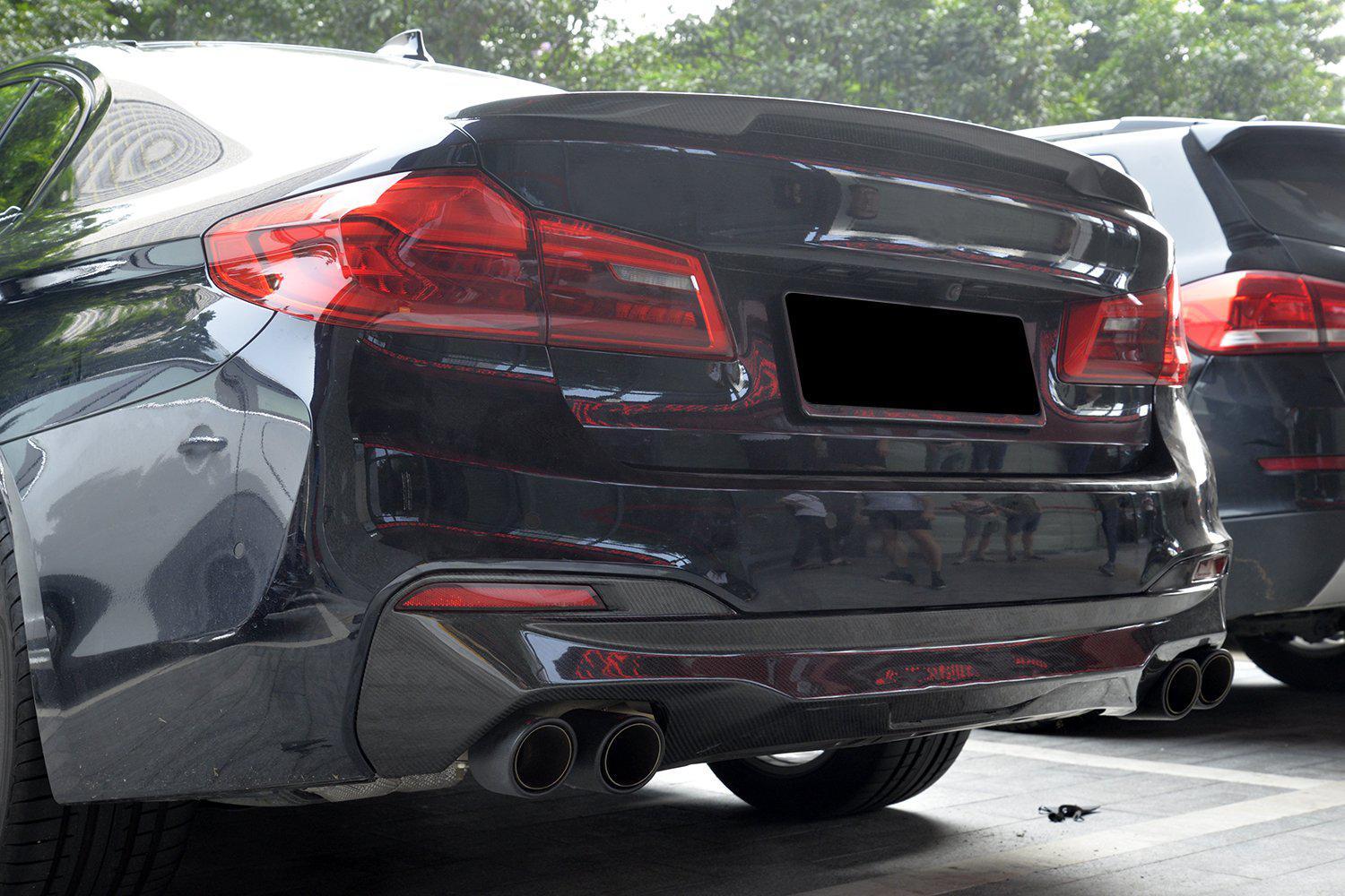 MP Style Carbon Fibre Rear Diffuser for BMW G30 G31 5 Series M Sport 17-23-Carbon Factory