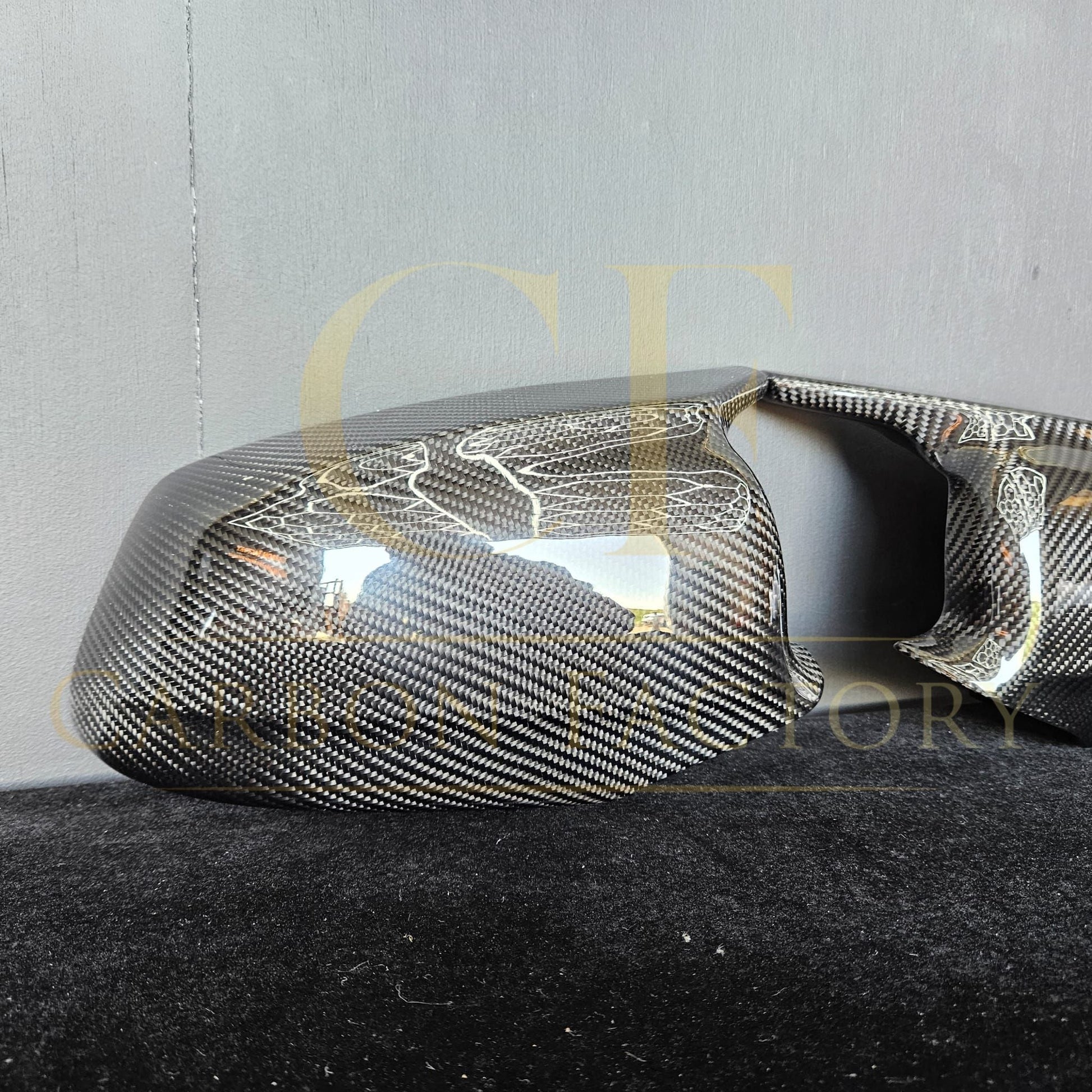MP Style Carbon Fibre Replacement Mirror Covers for BMW F10 5 Series Pre-LCI-Carbon Factory