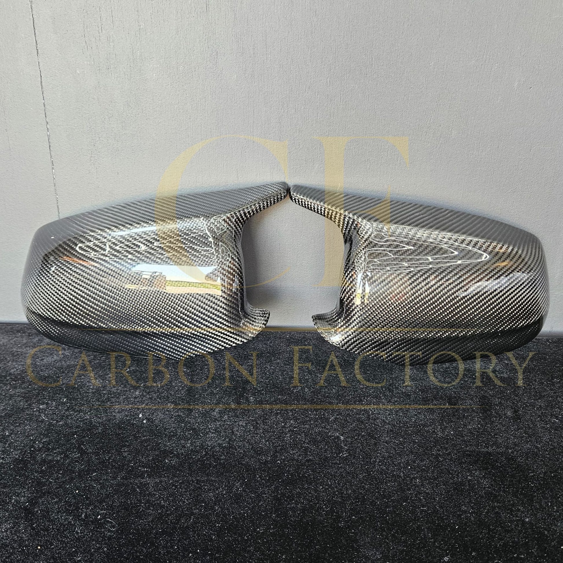 MP Style Carbon Fibre Replacement Mirror Covers for BMW F10 5 Series Pre-LCI-Carbon Factory