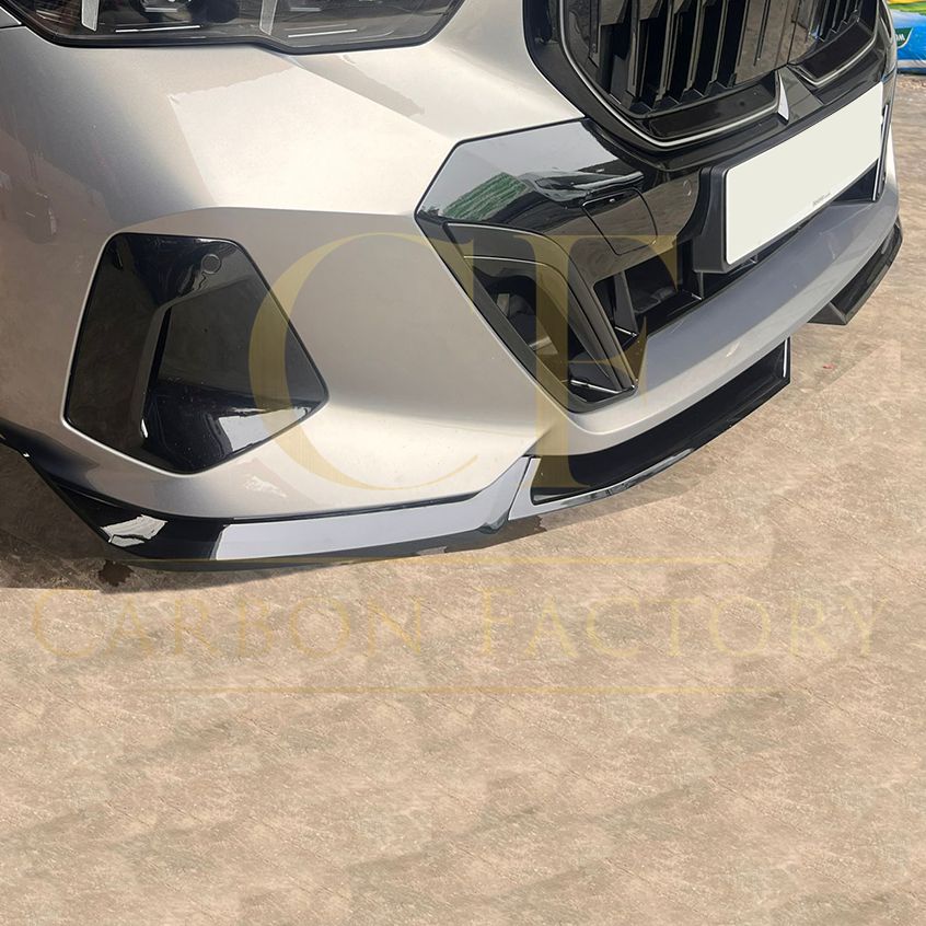 MP Style Gloss Black Front Splitter 4 Pieces for BMW G60 5 Series 24-Present-Carbon Factory