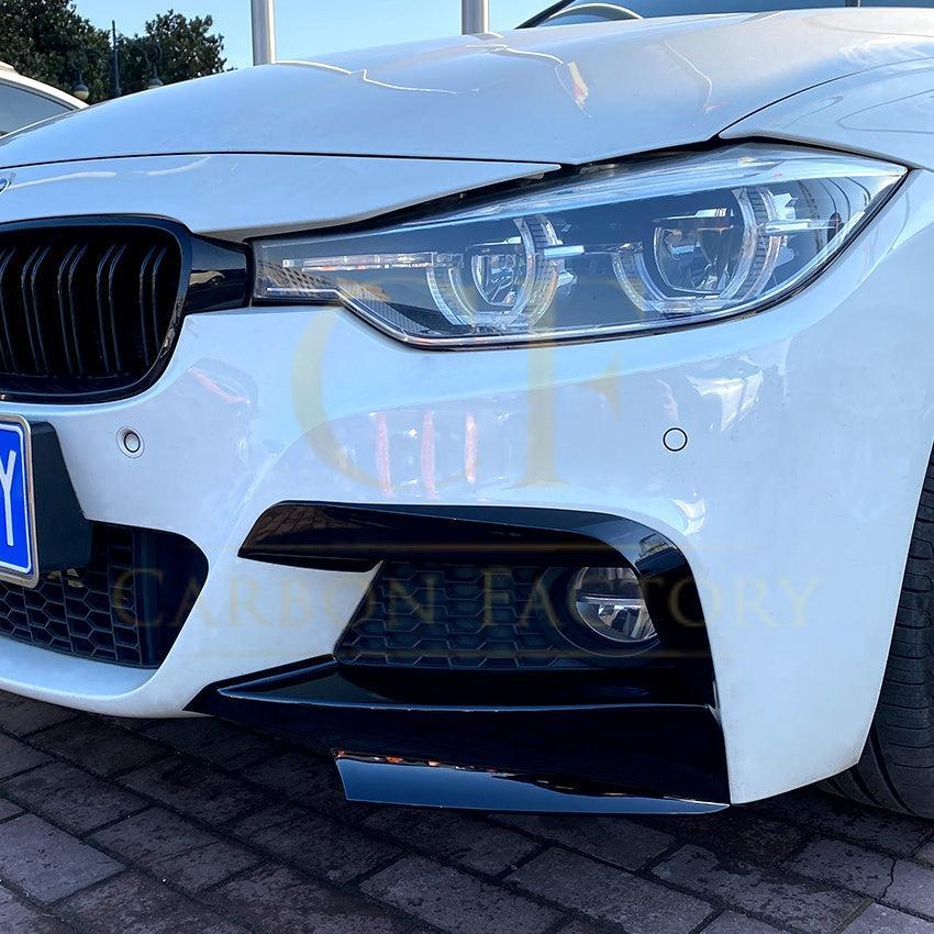MP Style Gloss Black Front Splitter Upper Pieces for BMW F30 F31 3 Series 12-19-Carbon Factory