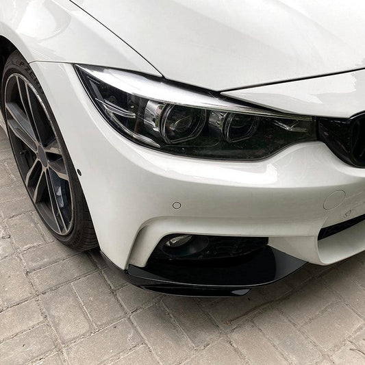 MP Style Gloss Black Front Splitter Upper Pieces for BMW F32 F33 F36 4 Series 14-20-Carbon Factory